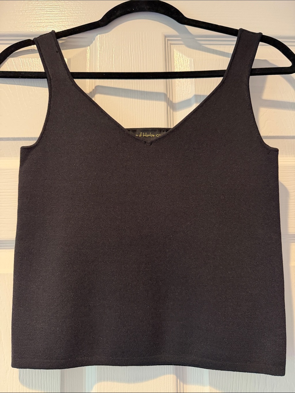 NWOT House of Harlow 1960 Black V-Neck Tank Top Size XS